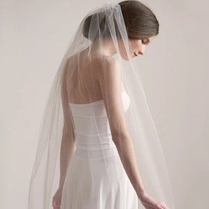 COPY - Cut Edge Bridal Veil 72 inches Dareth Colburn Designs